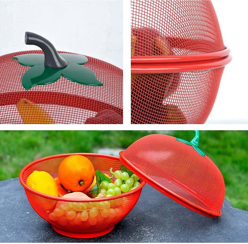 Snivy Snivy Fruit Fly Proof Fruit Bowl, Stackable Mesh Fruit Basket with Lid, Fruit Cover Against Fruit Flies, Large Capacity Fruit Basket with Lid for Kitchen Counter  - Image 3