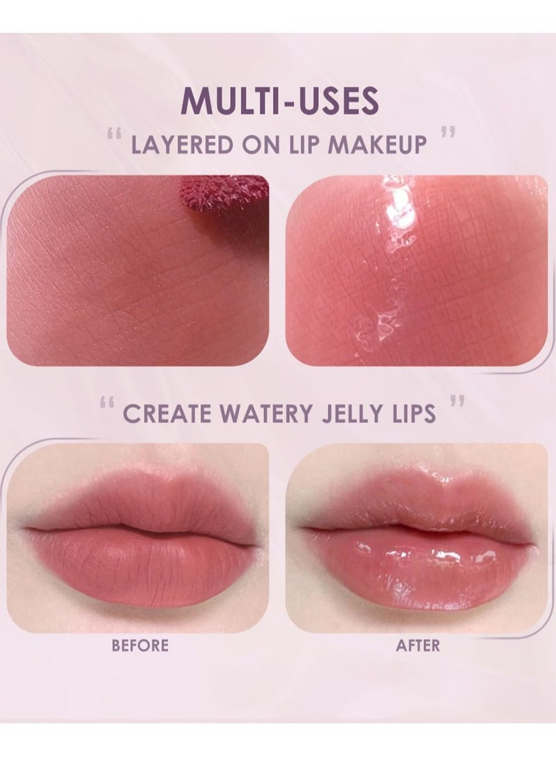 فوكالور زيت شفاه طبيعي نقي لتنعيم الشفاه وزيت العناية بالشفاه المرطب والمقاوم للماء - Image 2