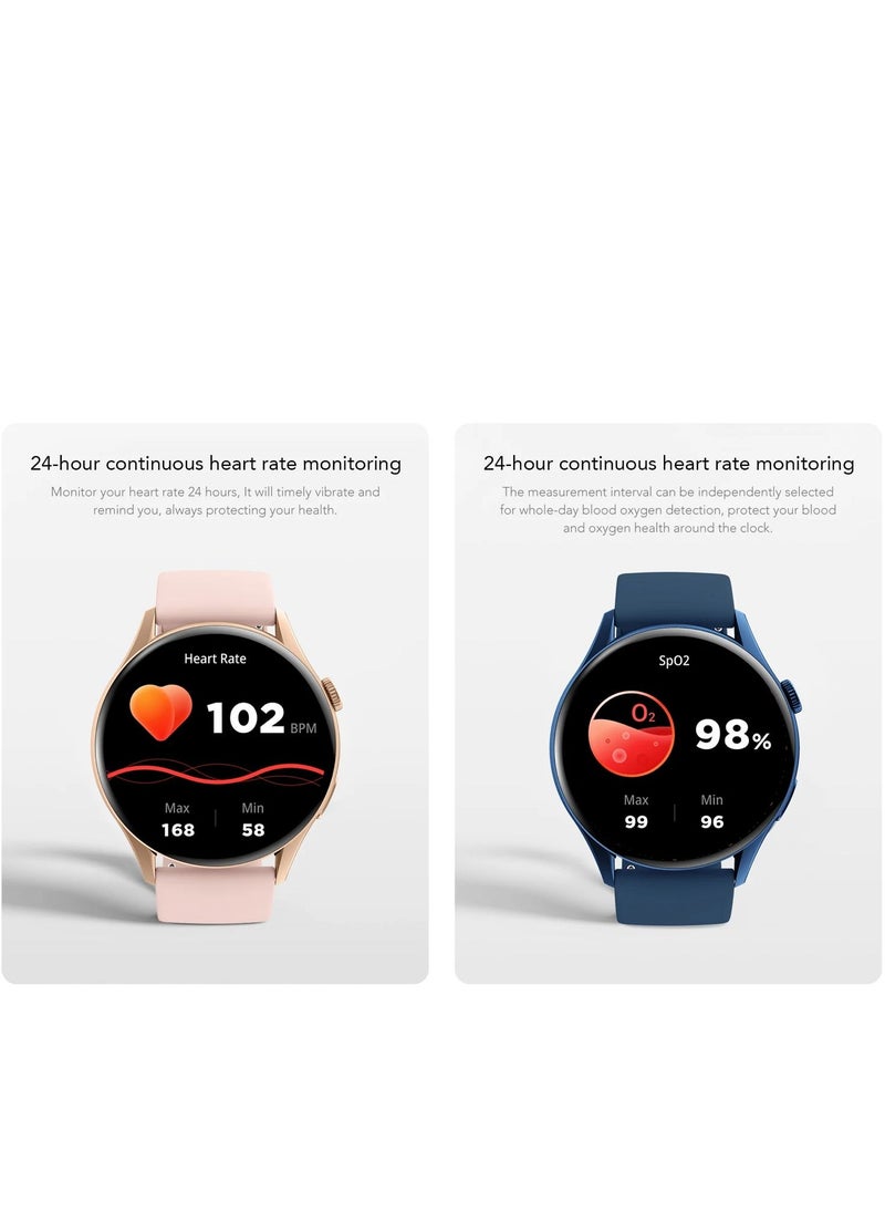 PEJE - PEJE ZW10-AMD AMOLED Display, 7 Days Battery, IP68 Waterproof, 123+ Sports Modes, Heart-Rate, Bluetooth 5.2 Voice Calling, iOS/Android Compatibility, 2 Bands - Image 1