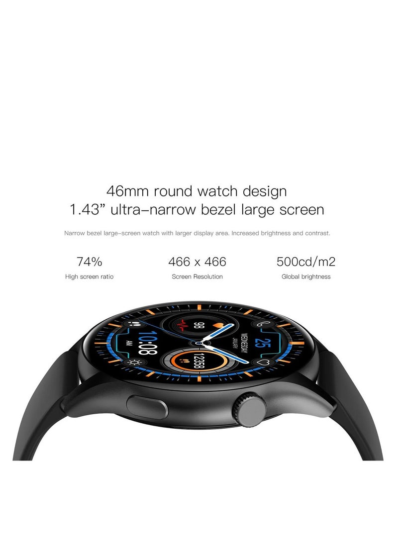 PEJE - PEJE ZW10-AMD AMOLED Display, 7 Days Battery, IP68 Waterproof, 123+ Sports Modes, Heart-Rate, Bluetooth 5.2 Voice Calling, iOS/Android Compatibility, 2 Bands - Image 1
