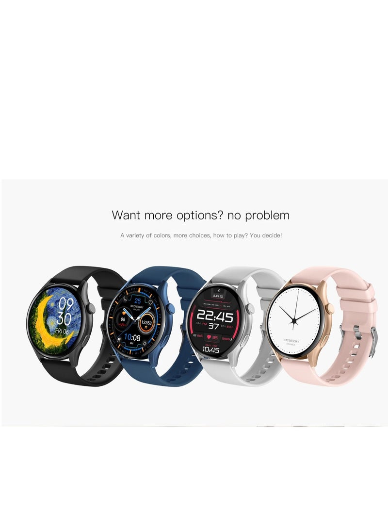 PEJE - PEJE ZW10-AMD AMOLED Display, 7 Days Battery, IP68 Waterproof, 123+ Sports Modes, Heart-Rate, Bluetooth 5.2 Voice Calling, iOS/Android Compatibility, 2 Bands - Image 1
