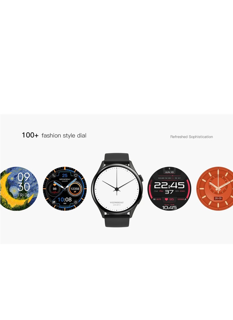 PEJE - PEJE ZW10-AMD AMOLED Display, 7 Days Battery, IP68 Waterproof, 123+ Sports Modes, Heart-Rate, Bluetooth 5.2 Voice Calling, iOS/Android Compatibility, 2 Bands - Image 1