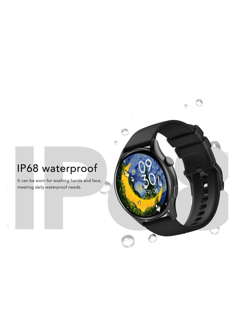 PEJE - PEJE ZW10-AMD AMOLED Display, 7 Days Battery, IP68 Waterproof, 123+ Sports Modes, Heart-Rate, Bluetooth 5.2 Voice Calling, iOS/Android Compatibility, 2 Bands - Image 1