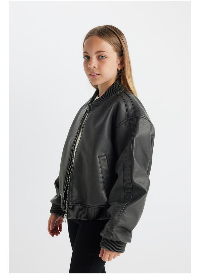 DeFacto Girl Regular Fit Bomber Long Sleeve Coat  - Image 5