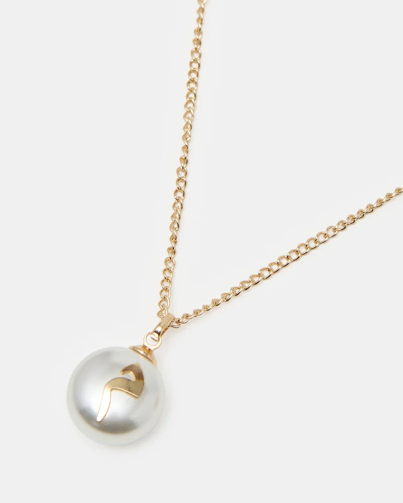 REDTAG Women Gold Letter Meem Necklace Set