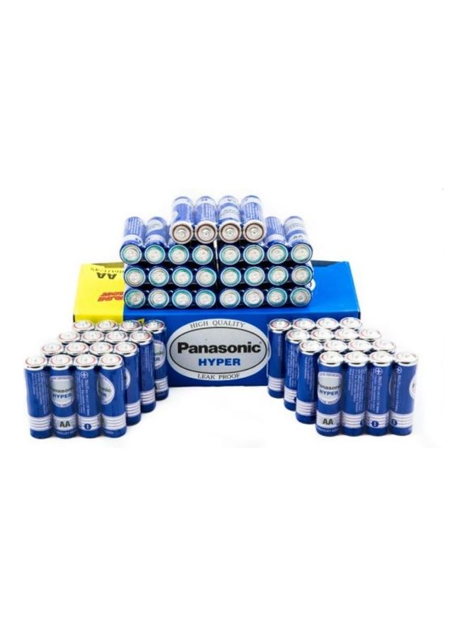 Panasonic 60-Piece Hyper Manganese AA-Size Battery R6UT/4S Blue/Silver - Image 1
