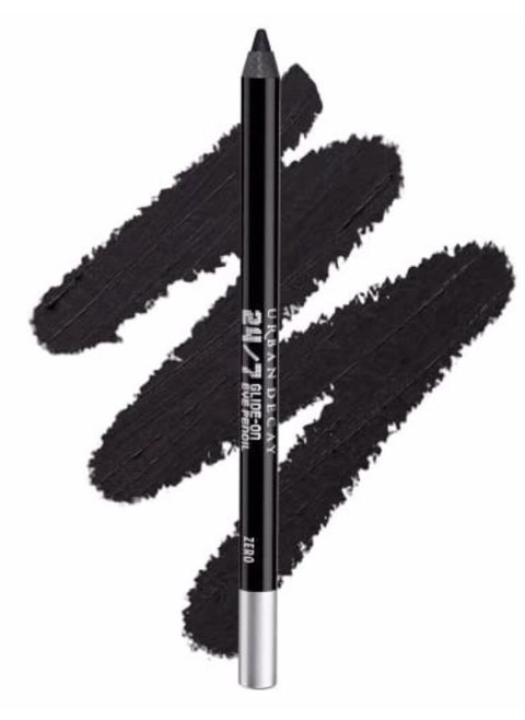 قلم تحديد العيون المقاوم للماء 24/7 من Urban Decay بلون Zero - يدوم طويلاً، مقاوم للتلطخ، أسود نابض بالحياة غير لامع مع كحل لؤلؤي عائم خفيف، يدوم طوال اليوم - كريمي، سهل الاستخدام - 1.2 جم / 0.04 أونصة