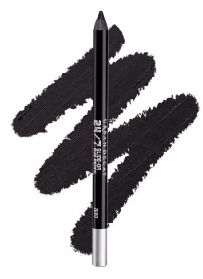 أوربان ديكاي قلم تحديد العيون المقاوم للماء 24/7 من Urban Decay بلون Zero - يدوم طويلاً، مقاوم للتلطخ، أسود نابض بالحياة غير لامع مع كحل لؤلؤي عائم خفيف، يدوم طوال اليوم - كريمي، سهل الاستخدام - 1.2 جم / 0.04 أونصة  - Image 1