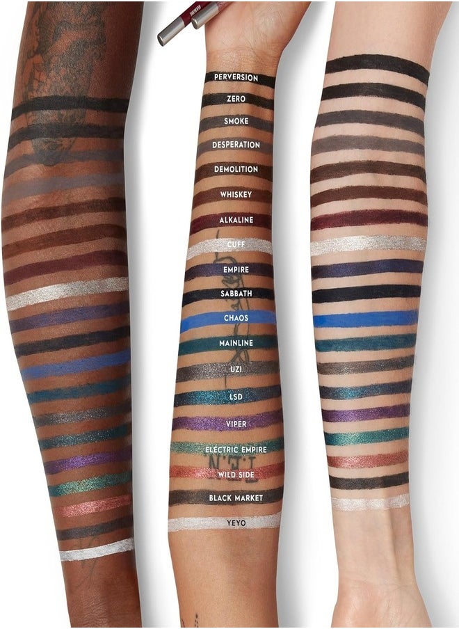 أوربان ديكاي - قلم تحديد العيون المقاوم للماء 24/7 من Urban Decay بلون Zero - يدوم طويلاً، مقاوم للتلطخ، أسود نابض بالحياة غير لامع مع كحل لؤلؤي عائم خفيف، يدوم طوال اليوم - كريمي، سهل الاستخدام - 1.2 جم / 0.04 أونصة - Image 1