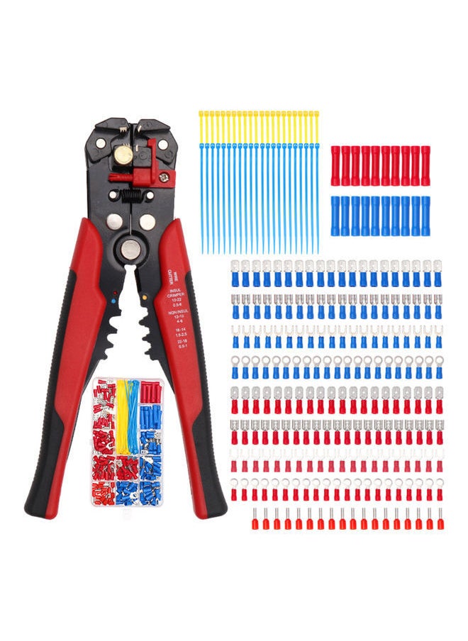 NIBEMINENT 260-Piece Crimp Cable Terminals Set Kit With Wire Stripping Pliers Multicolour 17.8x2.3x10.5cm  - Image 1