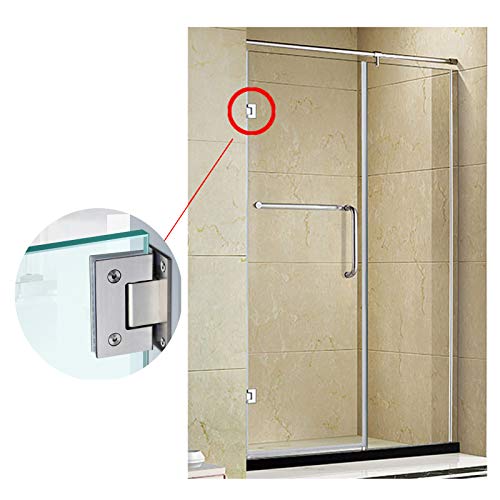 HNBun 2PACK 90 Degree Shower Door Hinges, Heavy Duty Frameless Glass Door Hinges Stainless Steel Bathroom Gate Clamp for 8-12 mm Toughened Glass, Rust & Corrosion Resistance - Image 5