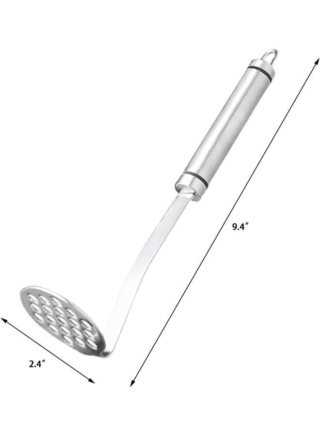 2 Pieces Stainless Steel Potato Masher Hand Smasher Kitchen Tool Heavy Duty Metal Mashing Utensil Cooking And Kitchen Tools - Image 2