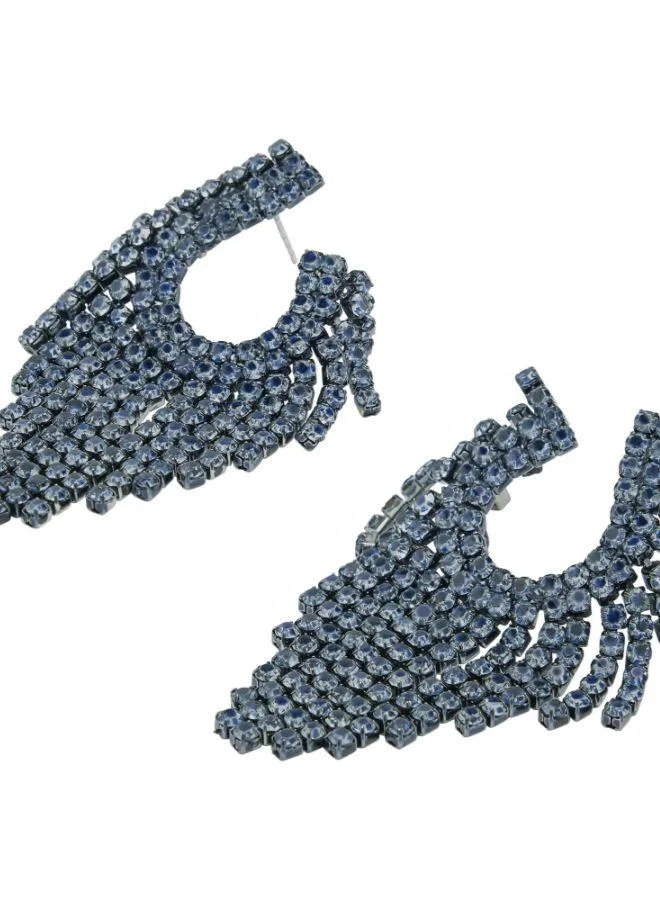 PARFOIS Maxi Rounded Earrings With Crystals