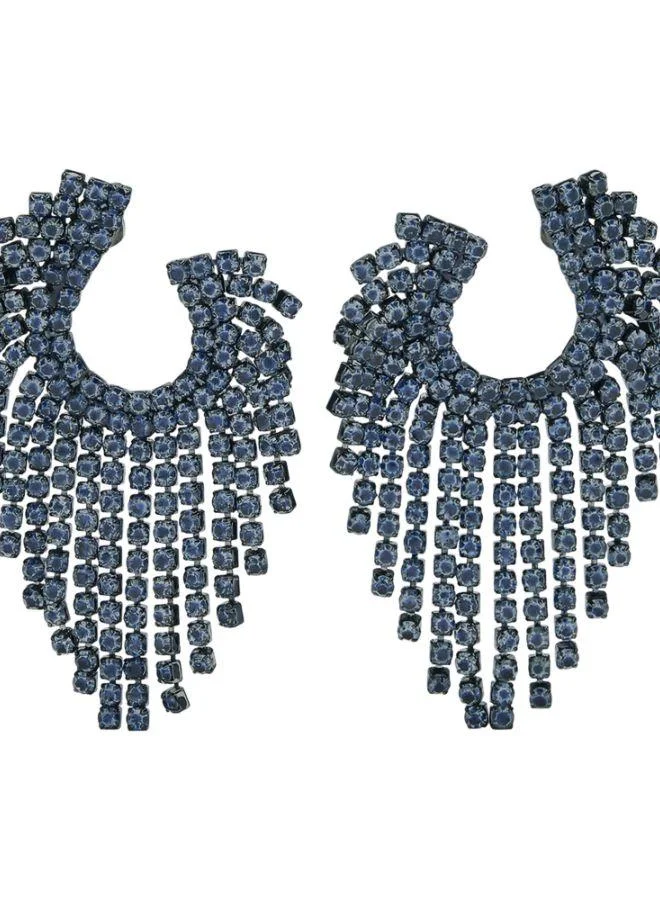 PARFOIS Maxi Rounded Earrings With Crystals
