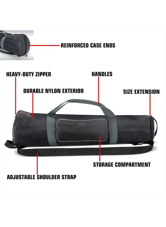 USA Gear Padded Tripod Case Bag - Holds Tripods from 21 to 35 inches - Adjustable Size Extension, Storage Pocket and Shoulder Strap for Professional Camera Accessories and Photo Carrying Needs - Image 5