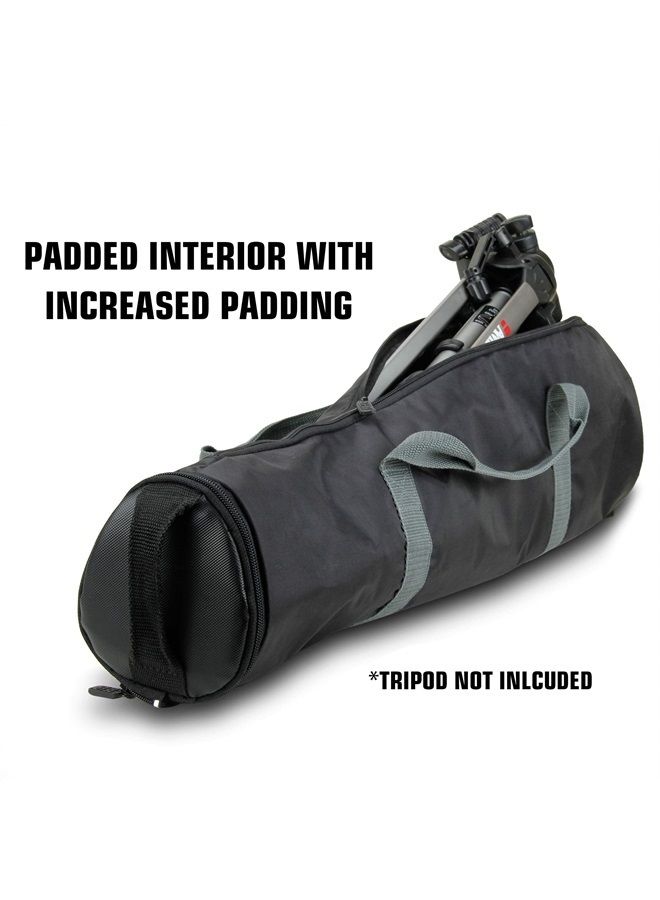 USA Gear Padded Tripod Case Bag - Holds Tripods from 21 to 35 inches - Adjustable Size Extension, Storage Pocket and Shoulder Strap for Professional Camera Accessories and Photo Carrying Needs - Image 3