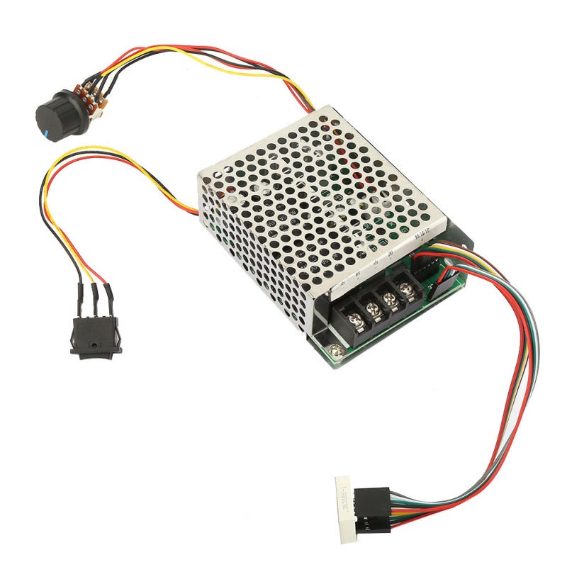 DC Motor Speed Controller: 60A Output DC10-55V Input - 3-Digit Digital Tube Display Accurate Speed Adjustment, Forward/Reverse Rotation, Solid Metal Shell for DC Brush Motor Wiring Control - Image 2