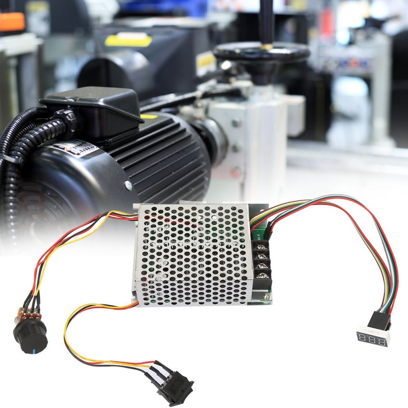 DC Motor Speed Controller: 60A Output DC10-55V Input - 3-Digit Digital Tube Display Accurate Speed Adjustment, Forward/Reverse Rotation, Solid Metal Shell for DC Brush Motor Wiring Control - Image 5