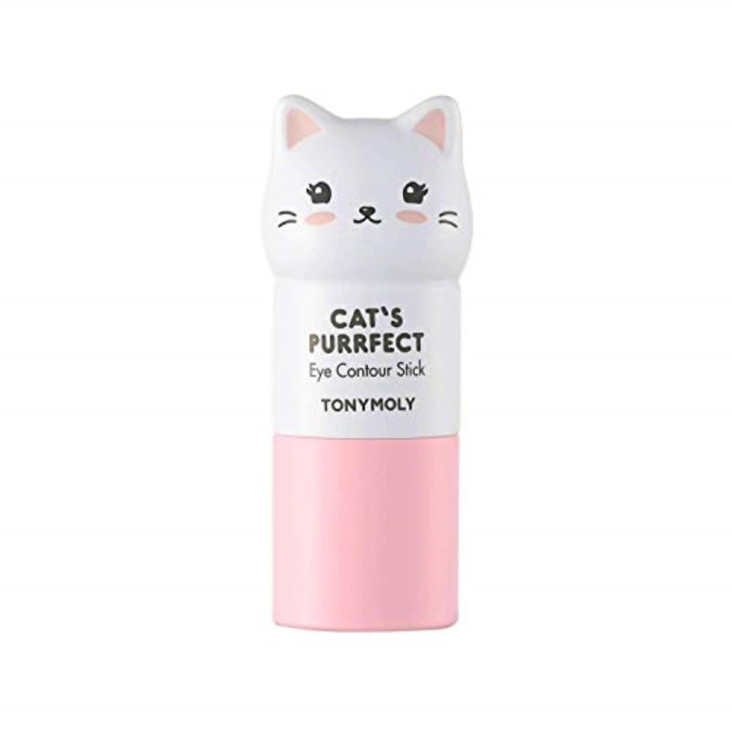 TONYMOLY Catâ€™s Purrfect Eye Contour Stick â€“ Under Eye Primer & Illuminator for Dark Circles, Puffy Tired Eyes â€“ Pearlescent Brightening, 9g - Image 1
