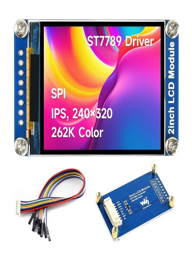 ويف شير وحدة عرض LCD Waveshare مقاس 2 بوصة، متوافقة مع Raspberry Pi/Pi zero/Arduino/Esp32، مع برنامج تشغيل ST7789، 262 ألف لون، شاشة IPS، دقة 240×320، واجهة SPI - Image 1