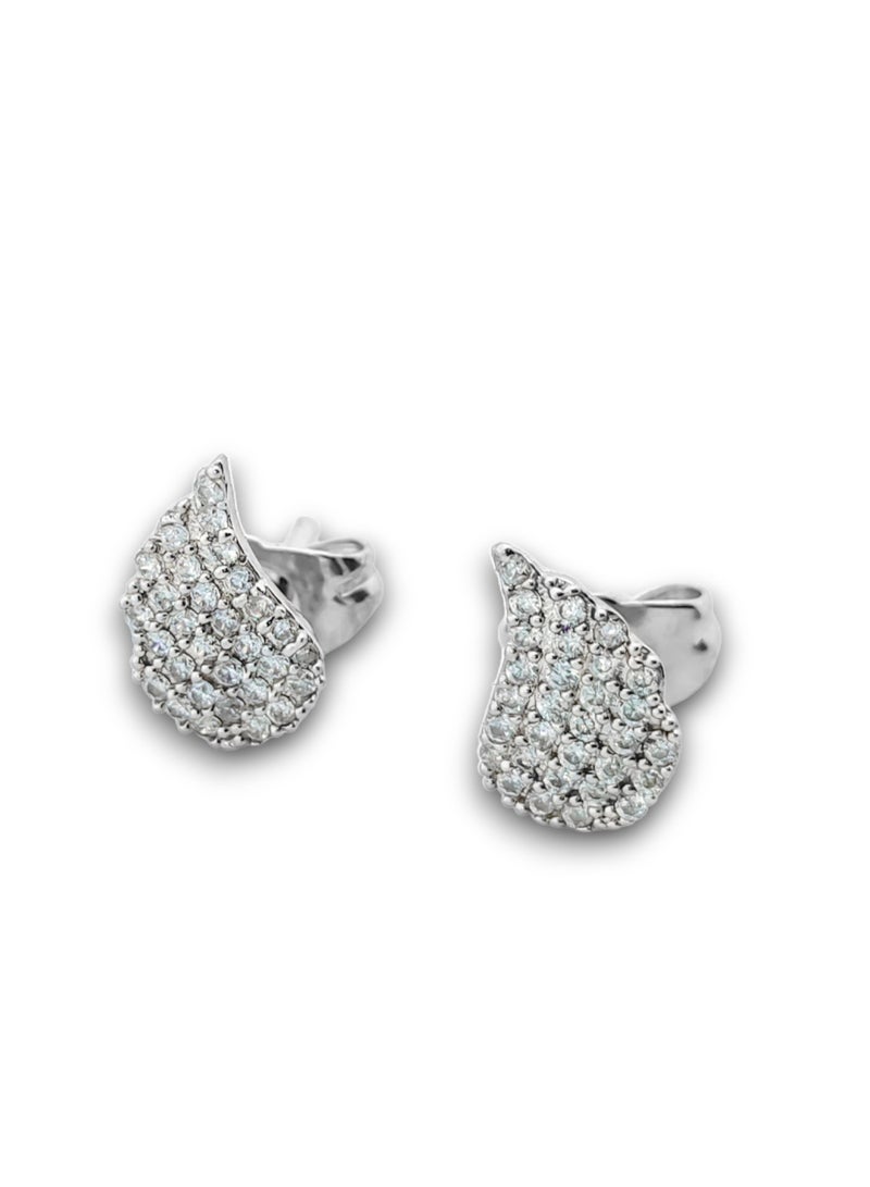 Earring (Prima) cubic zirconia  for women from Butterfly Shenoute - silver color 199 - Image 2