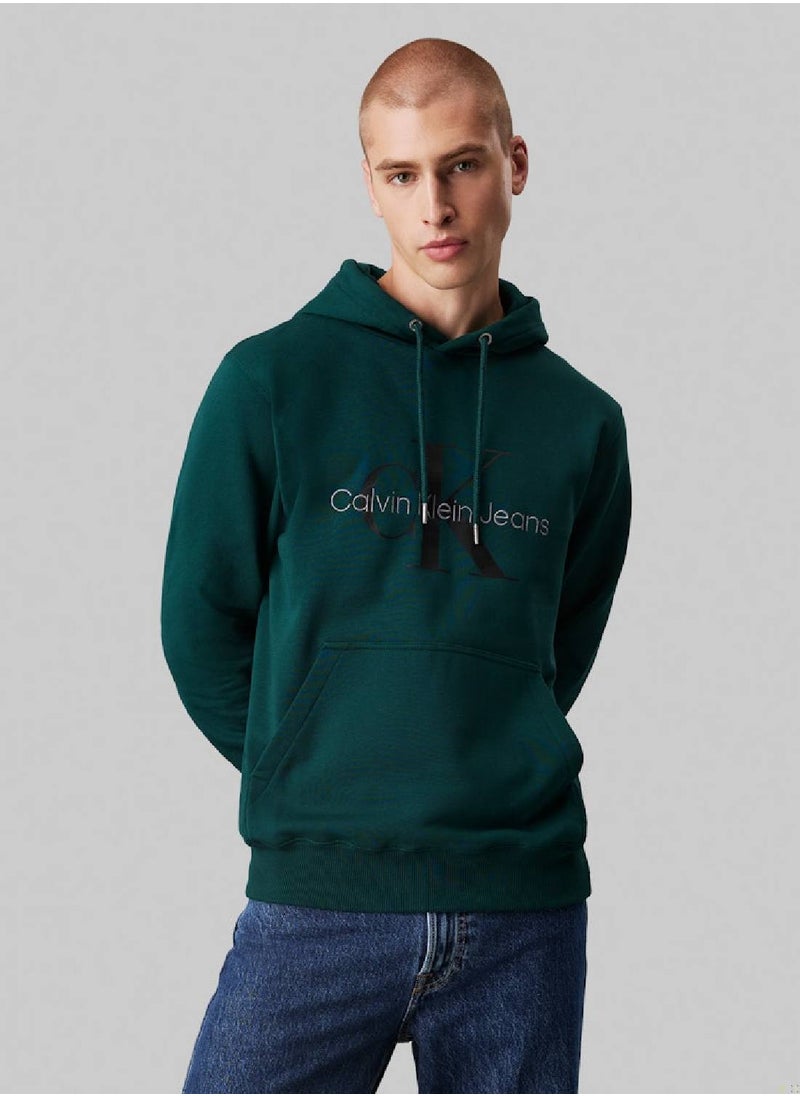 Men's  Cotton Blend Fleece Hoodie , Green - Cotton - pzsku/Z43D448473C4AFD7524B6Z/45/_/1728978215/14bdde75-d4c1-4172-a02d-eea49dd2a5c4