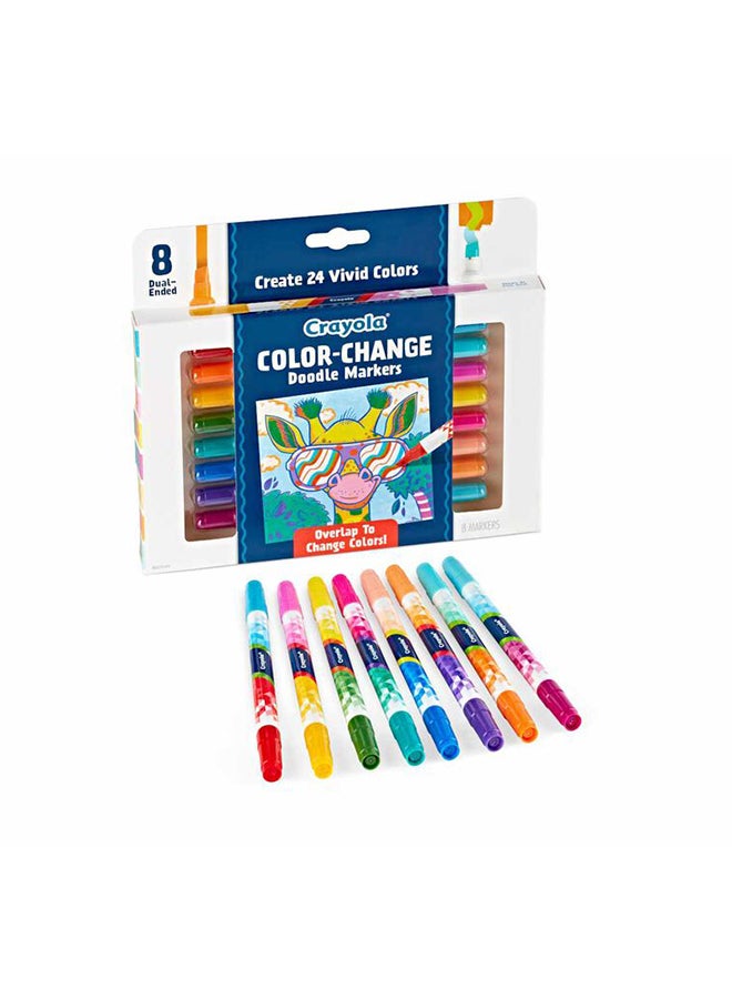 Crayola 8 Ct Color Change Doodle Markers - Image 1