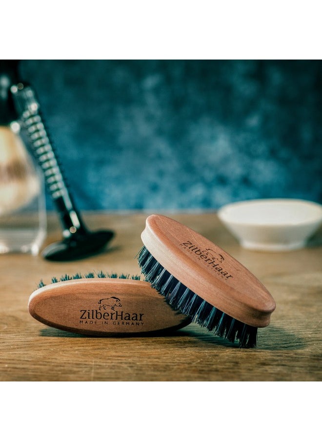 ZilberHaar - Pocket Mustache And Beard Brushsoft Boar Bristles And Pearwoodperfect Beard Grooming Tool For Menrelieves Beard Itch Works With All Beard Balms And Beard Oilsmade In Germany - Image 1