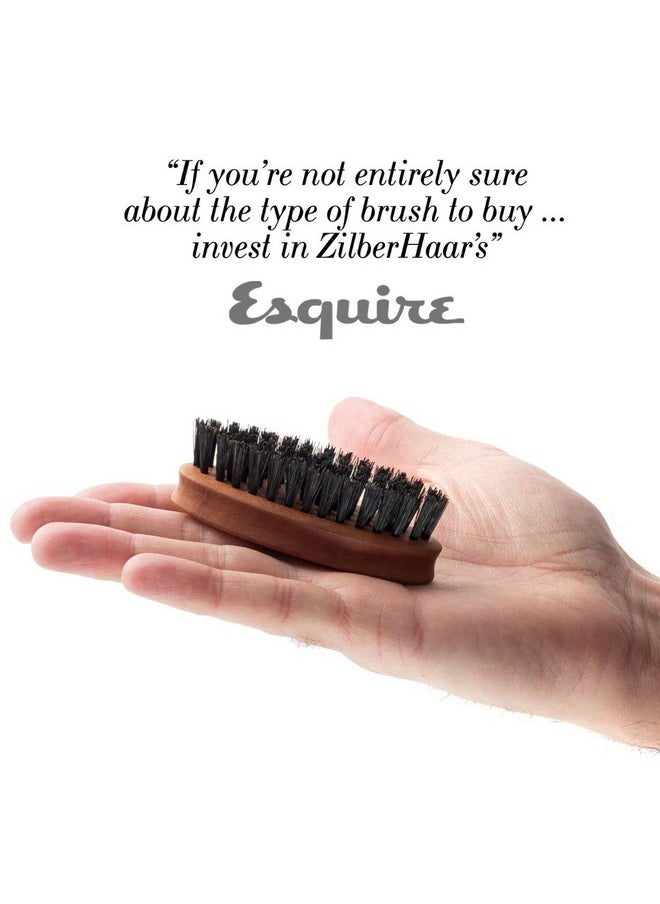 ZilberHaar - Pocket Mustache And Beard Brushsoft Boar Bristles And Pearwoodperfect Beard Grooming Tool For Menrelieves Beard Itch Works With All Beard Balms And Beard Oilsmade In Germany - Image 1