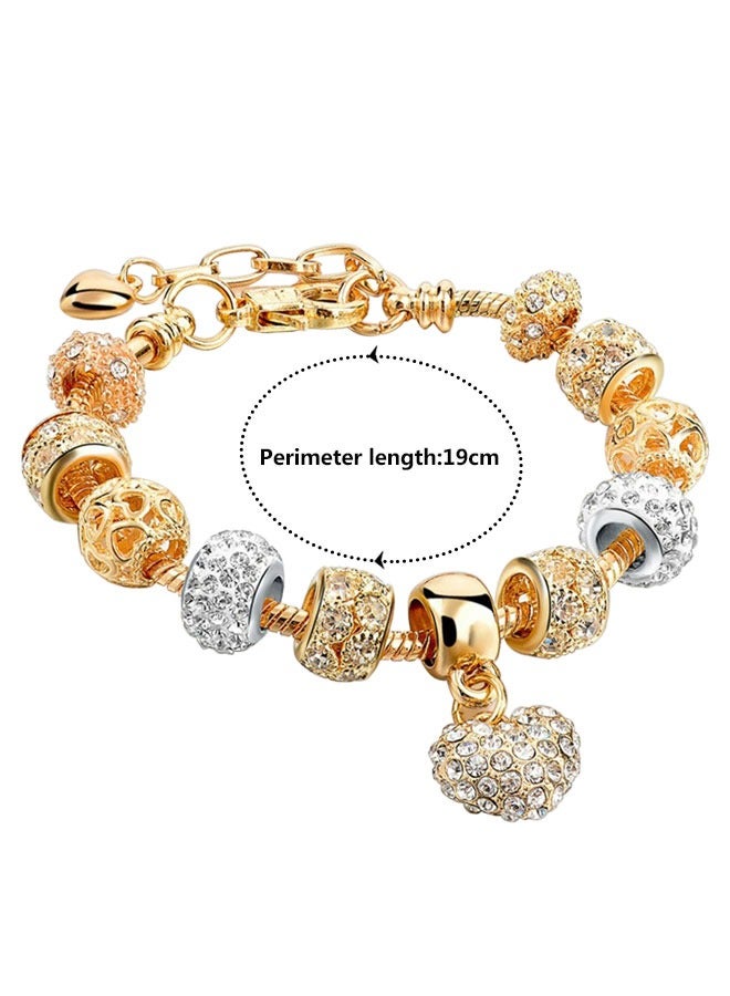 وهاواي Charm Bracelets for Women and Teen Girls Charms ,  Strand Bangle Bracelet with Beads and Chain Extender, Adjustable Bracelet Fit 19+3cm Jewelry Gifts Gold - Image 3