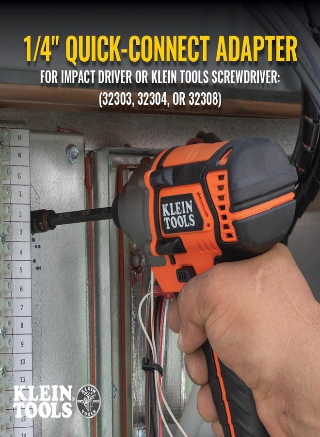 KLEIN TOOLS 32766 Impact Driver, 3-in-1 SAE Impact Socket and Bit Holder, Flip Socket with 1/4-Inch and 5/16-Inch Hex Drivers, 3-Inch Length - Image 5