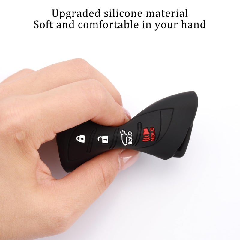 TANDRIVE Key Fob Cover for Lexus 2023-2025 2026 RX NX TX ES GX RZ UX LX LS LC 2018-2026, 4 Button, Silicone, 2-Pack, Black - Image 5