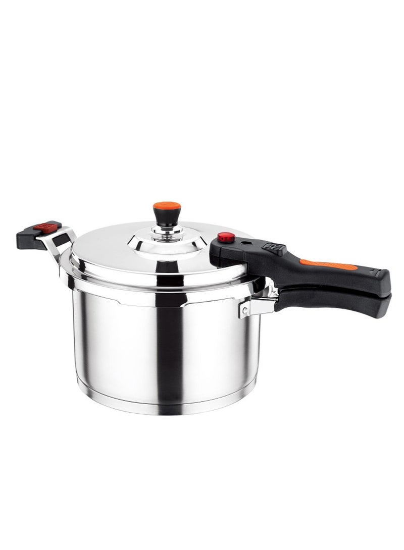 Olympia 7.5Liters Olympia 7.5 Litre Pressure Cooker Experience hassle-free cooking with a premium pressure cooker built for modern homes. Its sturdy body, secure locking system, ergonomic handles, and fast cooking technology help you save time while preserving the natural taste and nutrients of food. Silver & Black - Image 2