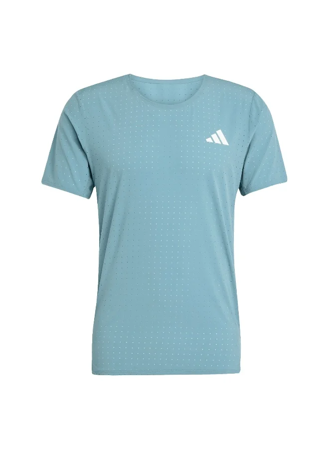 adidas Adidas Adizero Tee M Turquoise T-Shirt (Short Sleeve) T-Shirts For Men