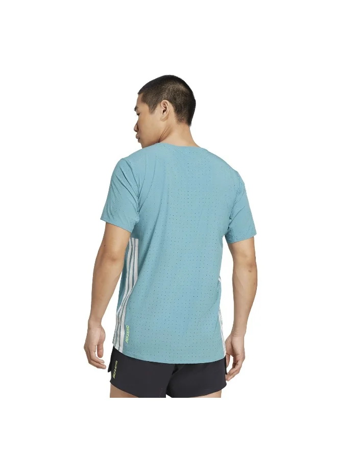adidas تيشيرت أديزيرو للرجال بأكمام قصيرة باللون الفيروزي
