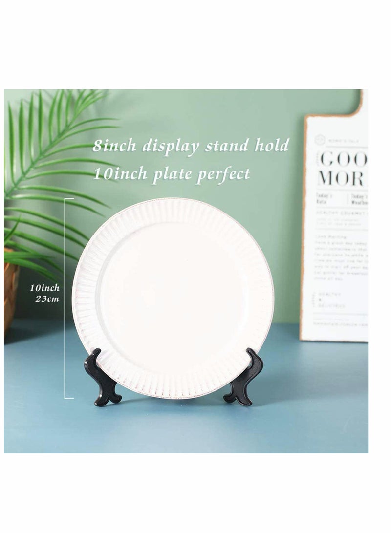 Plate Stand, 8 Inch 6pcs Wood Easels Plate Display Stands, Picture Frame Stand, Holder Solid Wood Base Bracket Decoration Frame Swing Plate Photo Shelf Bracket 6 Pack  - Image 5