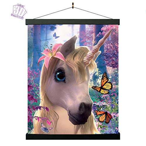 3D LiveLife Lenticular Wall Art Prints - Cute Unicorn from Deluxebase. Unframed 3D Fantasy Poster. Perfect wall decor. Original artwork licensed from renowned artist, David Penfound - Image 3