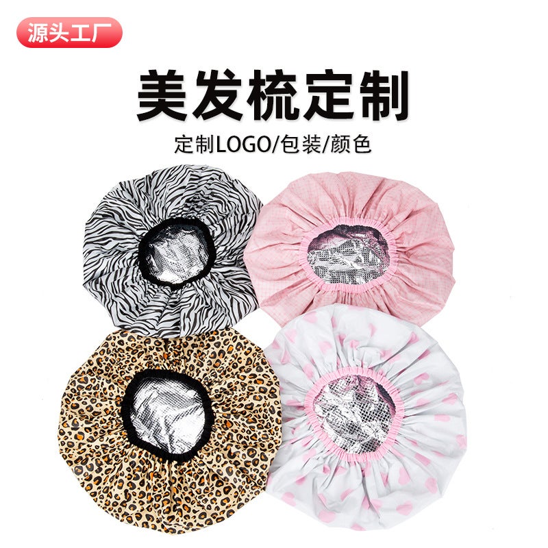 Sale Hair Salon Hair Oil Cap Thickened Shower Cap Steam Hair Mask Cap Hair Care Soft Hair Constant Temperature Hair Mask Cap - Image 2