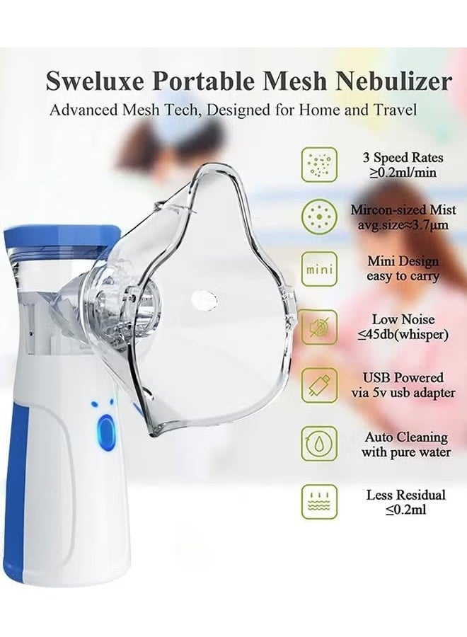 Portable Steam Inhaler – Ultrasonic Quiet Nebulizer for Respiratory Relief, Home & Travel Use - Image 2