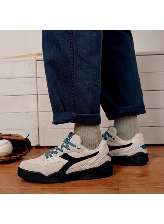 Diadora Men's And Women's Low-top Sports Casual Shoes B.action, Agate White/zirconium Black, Size 39 - Image 1