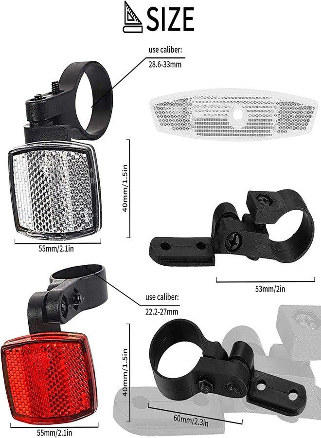 VICDUEKG 6 Pcs Bicycle Reflectors Front and Rear Kit Bike Wheel Spoke Reflectors Accessories, Mountain Bike Safety Warning Reflectors for Night Cycling, Handlebar, Seatpost - Image 2