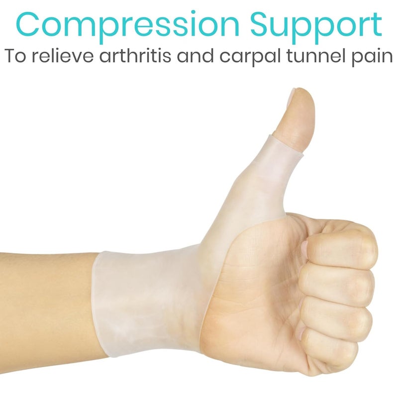 Vive Gel Thumb Wrist Support Pair  Waterproof Wrist Brace  Hand Brace Cool Wrap For Arthritis Dequervains Tenosynovitis Sprained Joint Pain Left Right Hand Stabilizer For Tendonitis Strain - Image 2