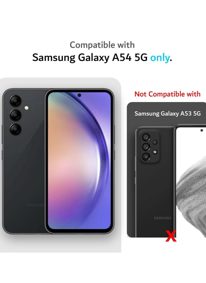 Raxoom Case Compatible with Samsung Galaxy A54 5G - Soft TPU Liquid Silicone Cover with Shockproof Rubber and 2 Tempered Glass Protective Films (Maroon) - Image 2