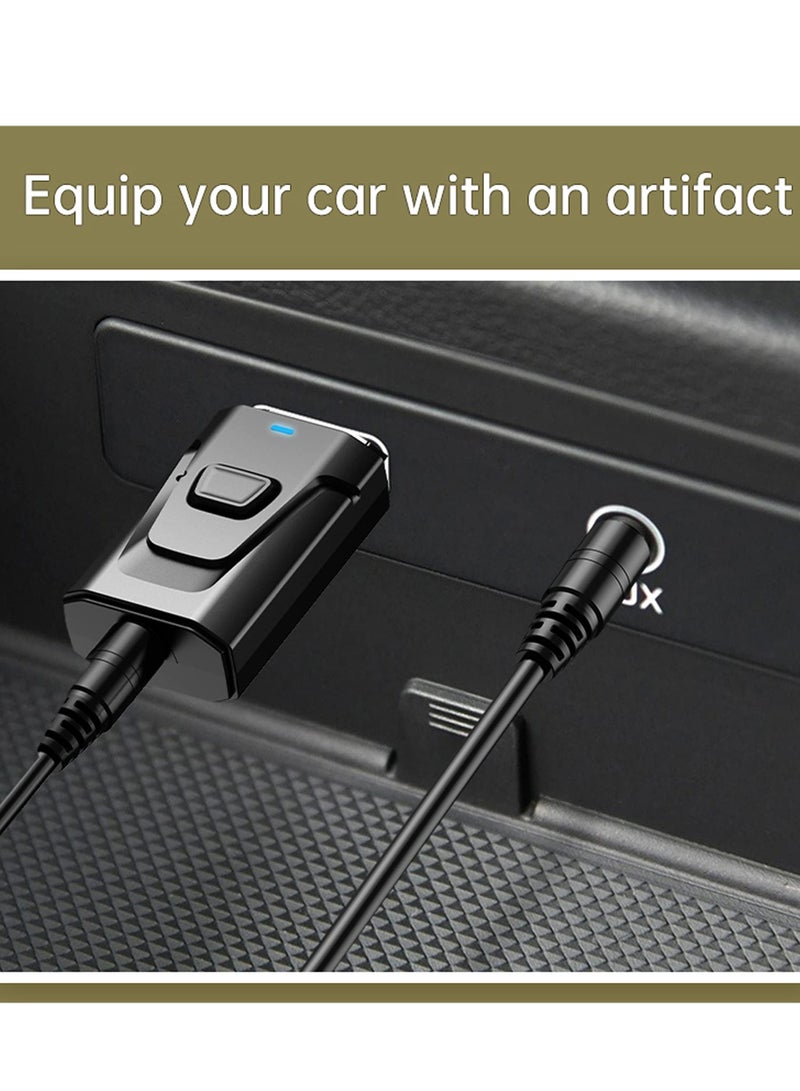 SOLARAE USB Bluetooth 5.0 Transmitter Receiver, 4 in 1 Mini Wireless Audio Adapter, 3.5mm Bluetooth AUX Adapter Car Bluetooth Receiver for TV PC Headphone Speaker Car/Home Stereo System - Image 3