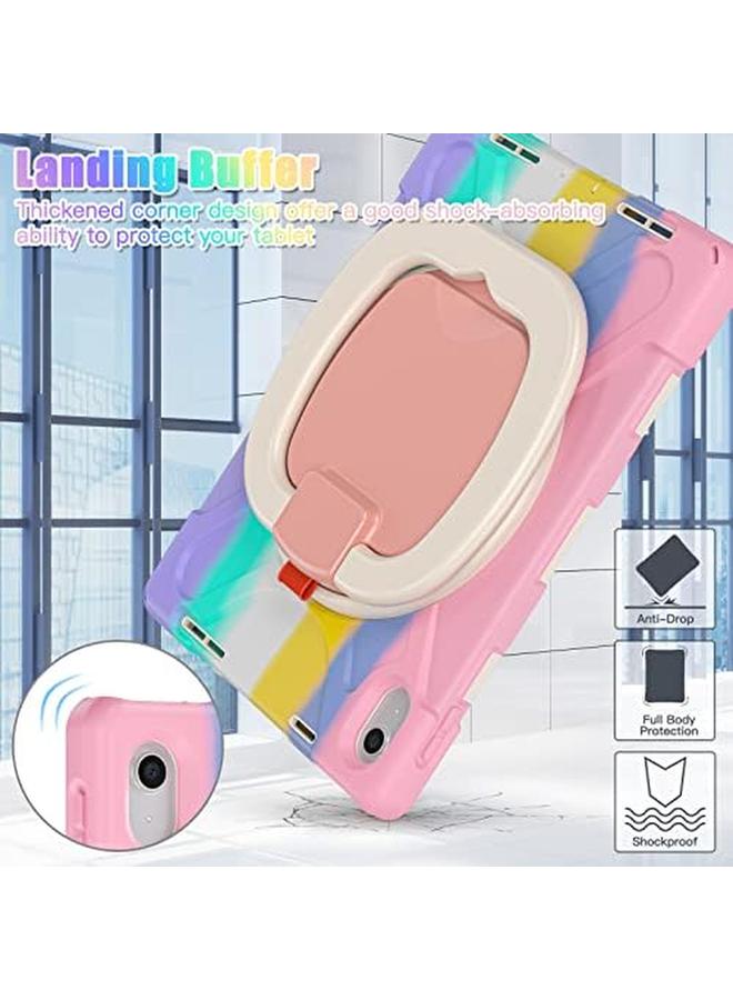 erorex Case For iPad 10Th Generation 10.9 Inch 2022 Full Body Rugged Drop Protection Hybrid Shockproof Protective With 360 Rotating Grip Stand Plus Shoulder Strap For iPad 10.9 Inch 2022 Colorful Pink  - Image 2