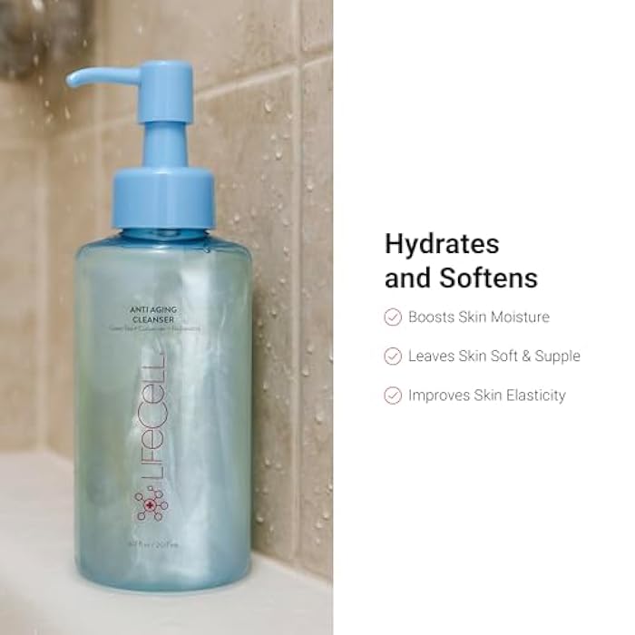 LifeCell Anti-Aging Face Cleanser – pH-Balanced Facial Cleanser for Sensitive Skin – Hydrating Gentle Daily Face Wash for All Skin Types – 200ml - Image 5