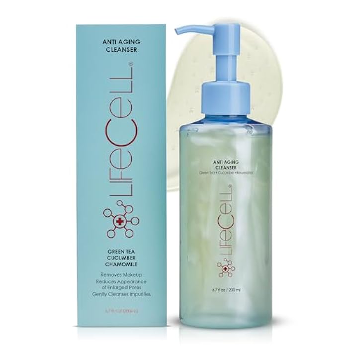 LifeCell Anti-Aging Face Cleanser – pH-Balanced Facial Cleanser for Sensitive Skin – Hydrating Gentle Daily Face Wash for All Skin Types – 200ml - Image 1