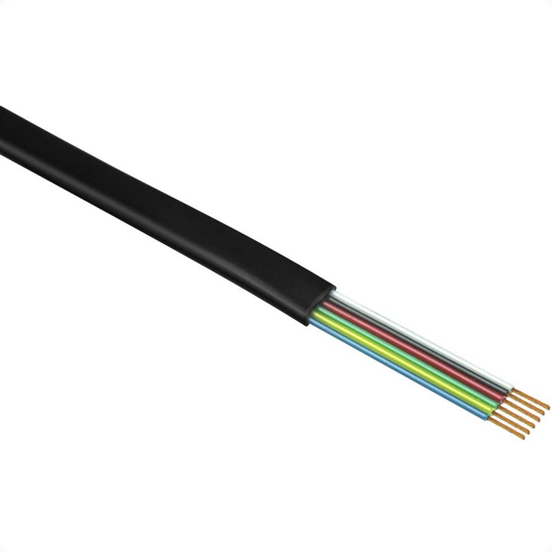 NECABLES حزمة 2 كابل RJ12 بطول 3 أقدام سلك هاتف RJ12 6P6C ذكر إلى ذكر موصل مباشر للاستخدام في البيانات والصوت باللون الأسود - 3 أقدام - Image 3