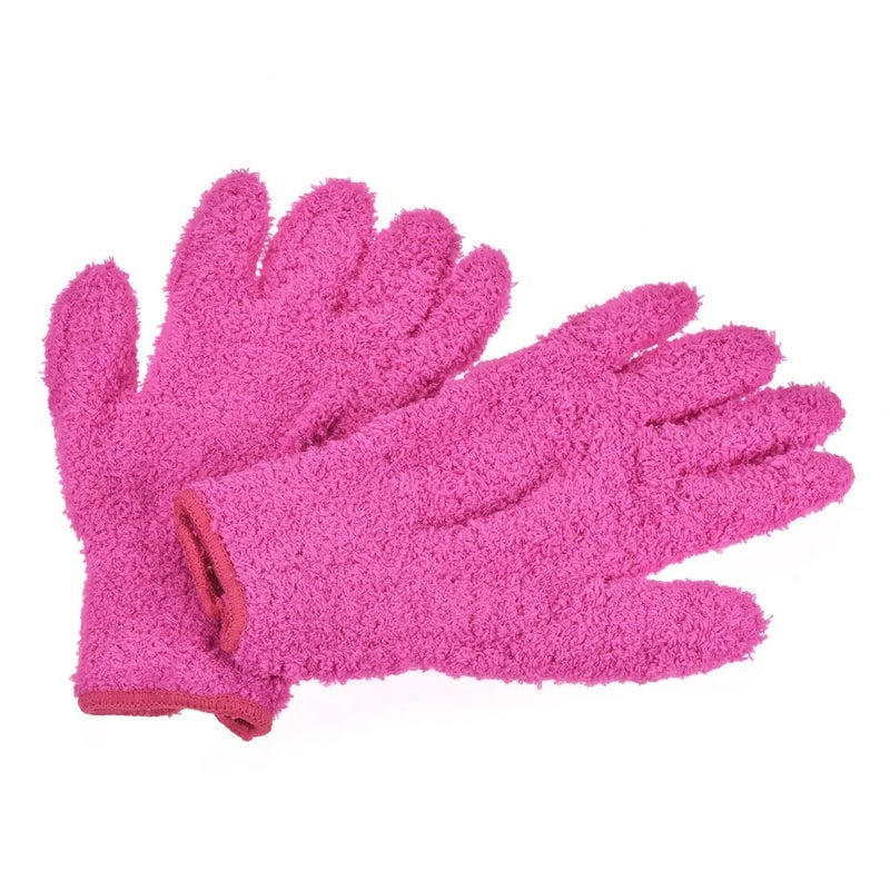 Hot-Sale Dust-Removing Gloves, Coral Fleece, Multicolor rose red one rose red one