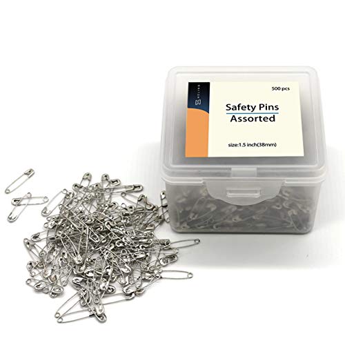vrupin 1.5Inch/38mm Safety Pins Bulk (38mm-500pcs) - Image 3